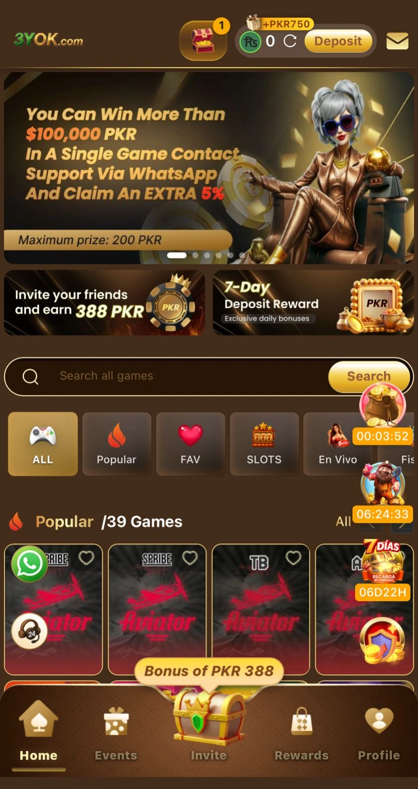 3yok Game Interface Screenshot