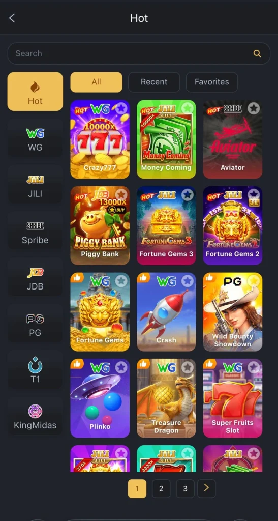 663 Bet Game List