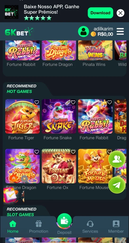 6K Bet Game List