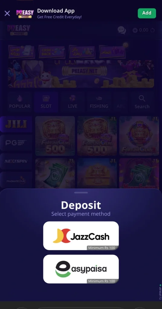 PKEasy Game Deposit