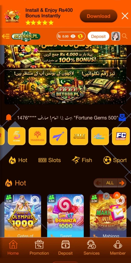 Bet888 Game Interface Screenshot