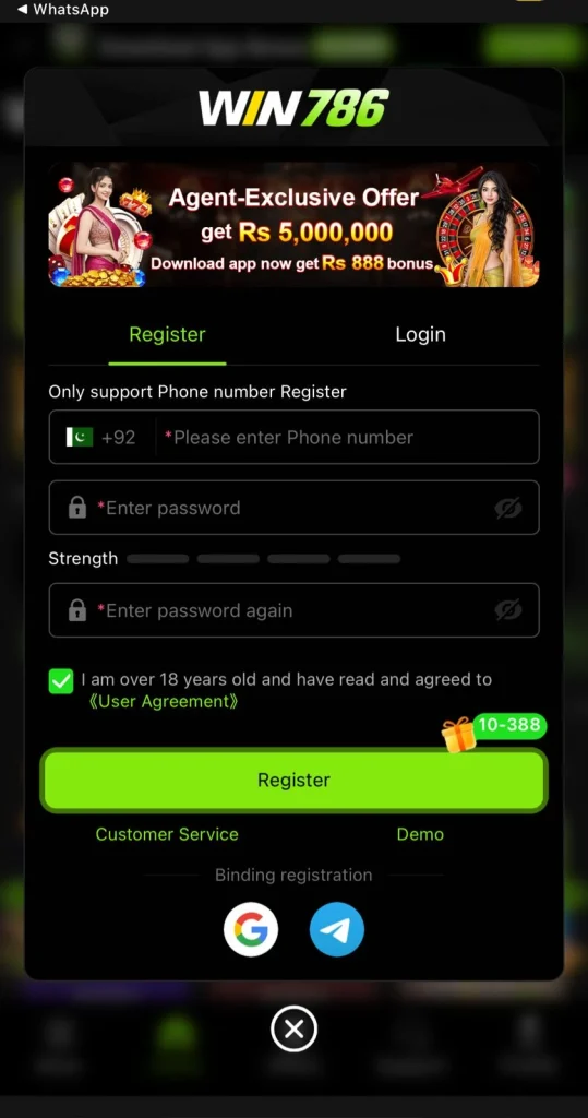 Win786 Game Register