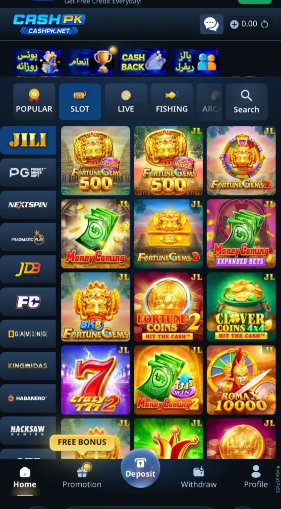 Cashpk Game List