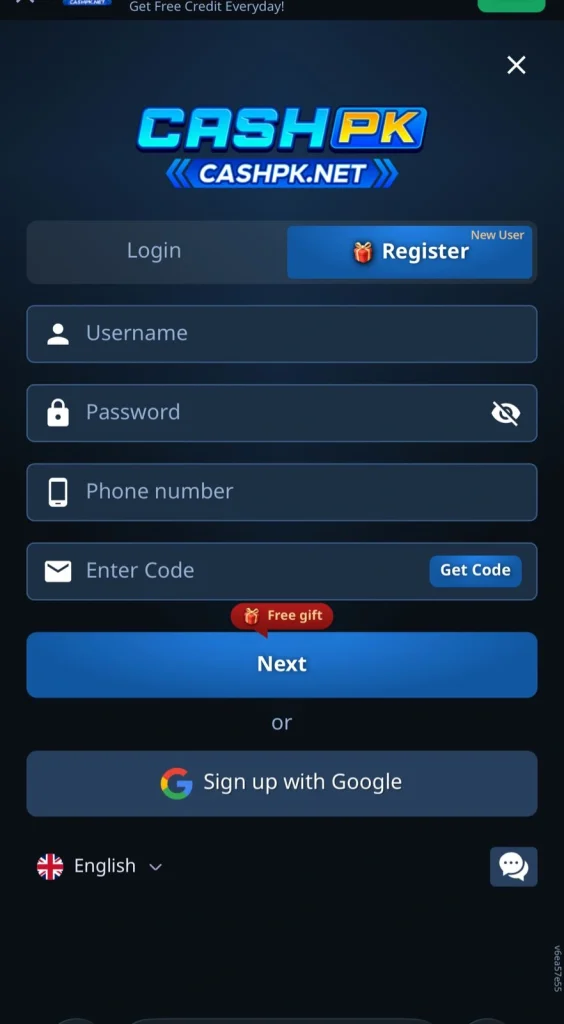 Cashpk Game Register