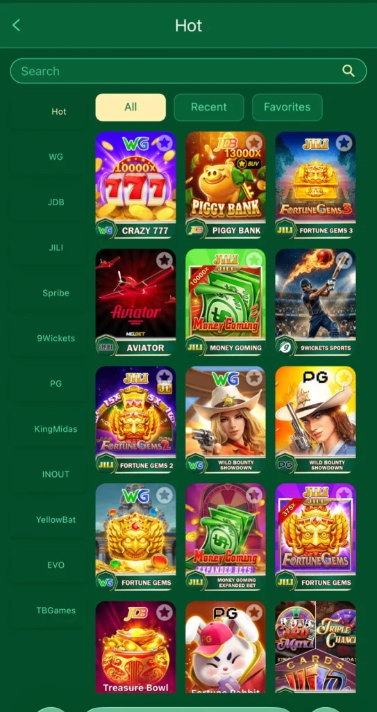 SKGB777 Game List
