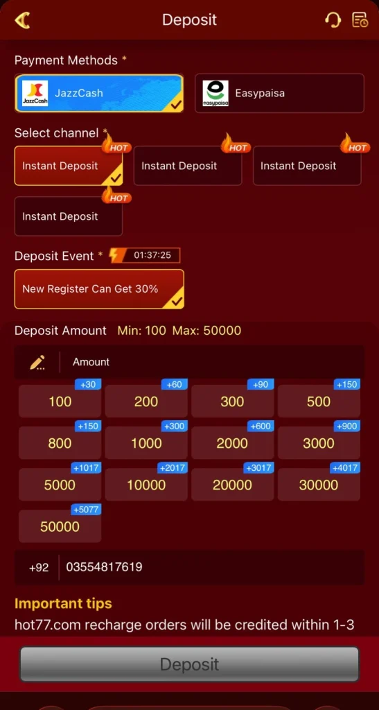 Hot77 Game Deposit