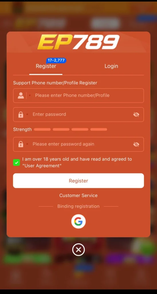 EP789 Game Register