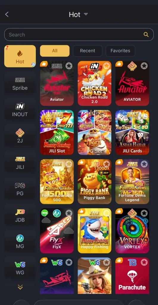 K77 Slot Game List