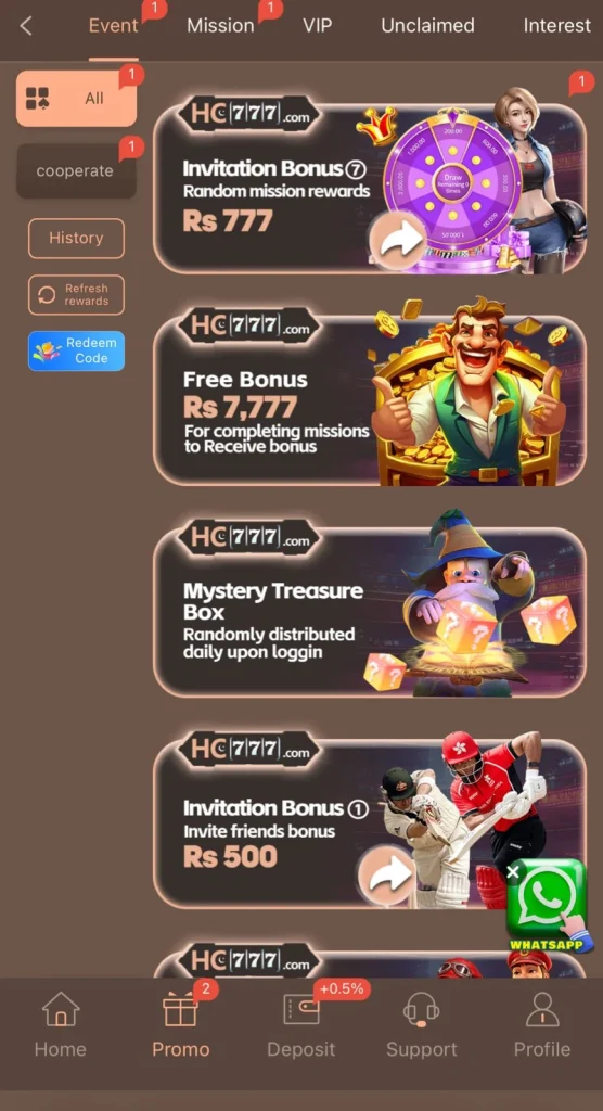 HC777 Game Bonuses