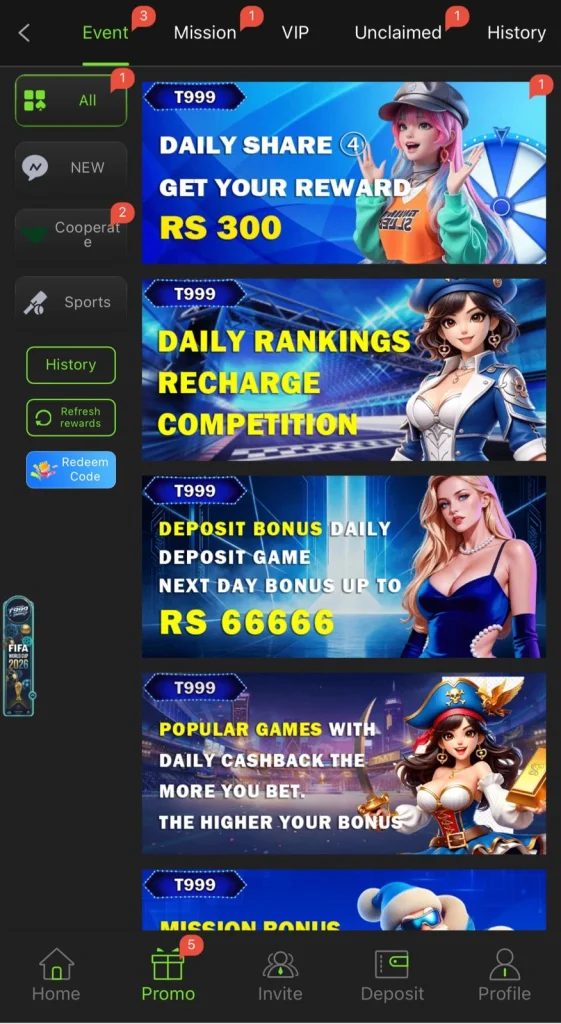 T999 Game Bonuses