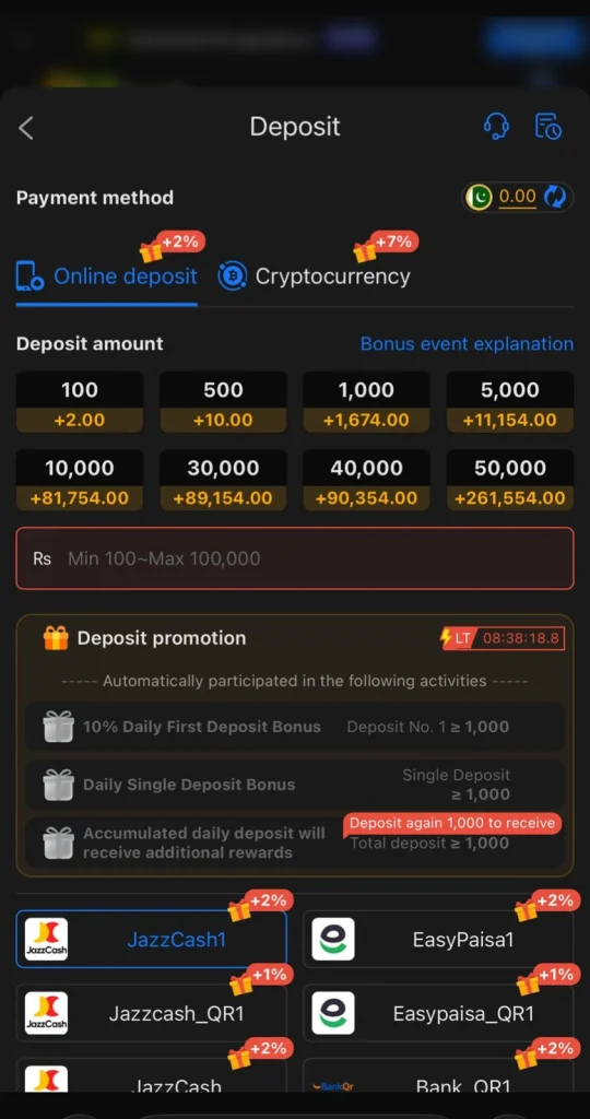87 Club Game Deposit