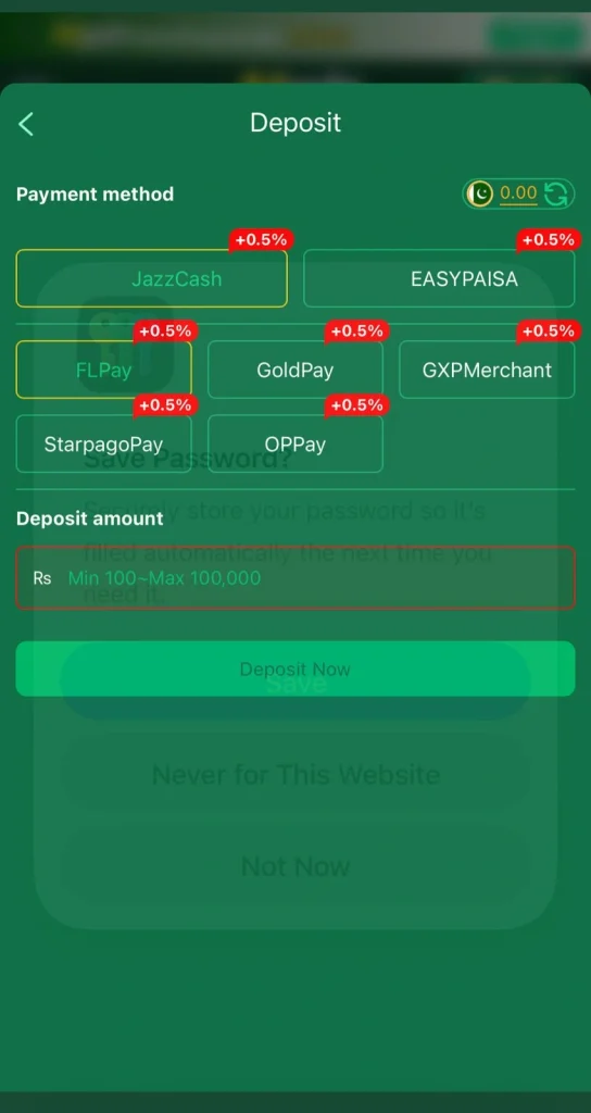 A6 Win Game Deposit