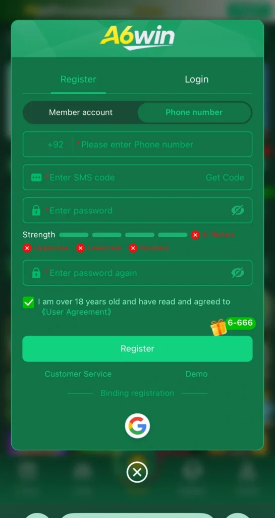 A6 Win Game Register