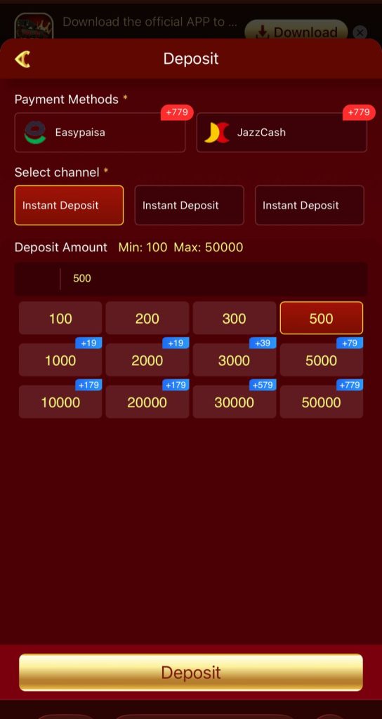 M91 Game Deposit