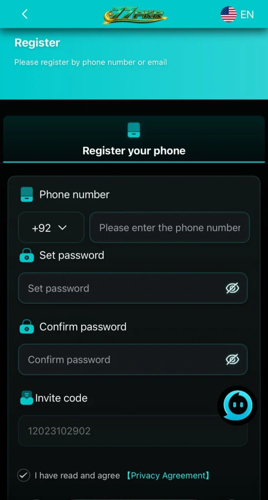 77PKR Game Register