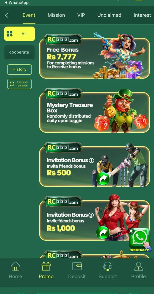 RC777 Game Bonuses