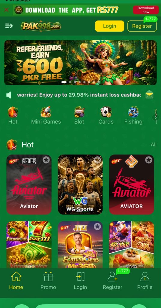 Y777 Game Interface Screenshot